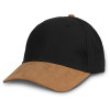 Black Longreach Suede Peak Caps
